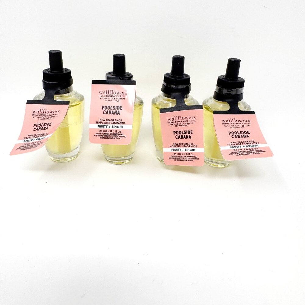 LOT 4 - Bath & Body Works Wallflowers Refills Bulbs POOLSIDE CABANA